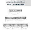 Gasflaschen Halterung / Wandhalterung für 10 Liter-Flaschen, 1 bis 3 Stück, max. Ø 140 mm, mit Kette und Montagelochung, verzinkt