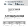 Gasflaschen Halterung / Wandhalterung für 20 oder 40 Liter-Flaschen, 1 bis 3 Stück, max. Ø 210 mm, mit Kette und Montagelochung, verzinkt