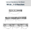 Gasflaschen Halterung / Wandhalterung für 50 Liter-Flaschen, 1 bis 3 Stück, max. Ø 229 mm, mit Kette und Montagelochung, verzinkt