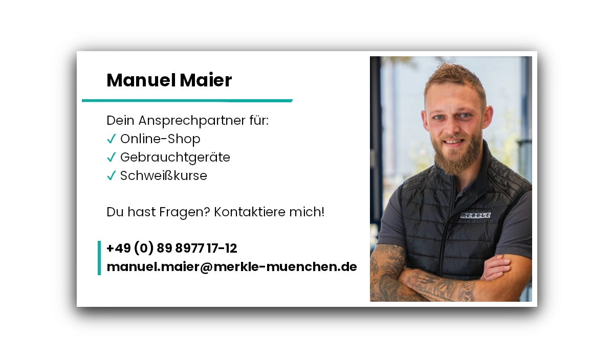 Kontaktdaten Manuel Maier vom Merkle Online Shop